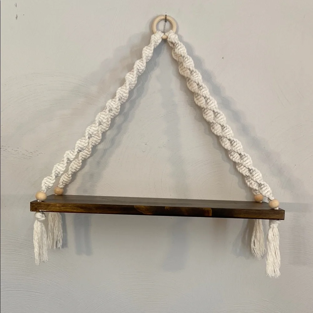 🪷Handmade Macrame Wall Shelf
